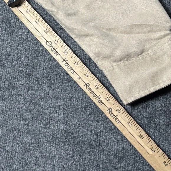 Knightsbridge Men's Satin Button Up Shirt XL Champagne Two Pocket Long Sleeve - Picture 12 of 15